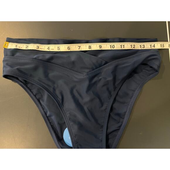 Cupshe Women's High Waist Bikini Bottoms Blue Size M New with tags swim - Picture 6 of 6